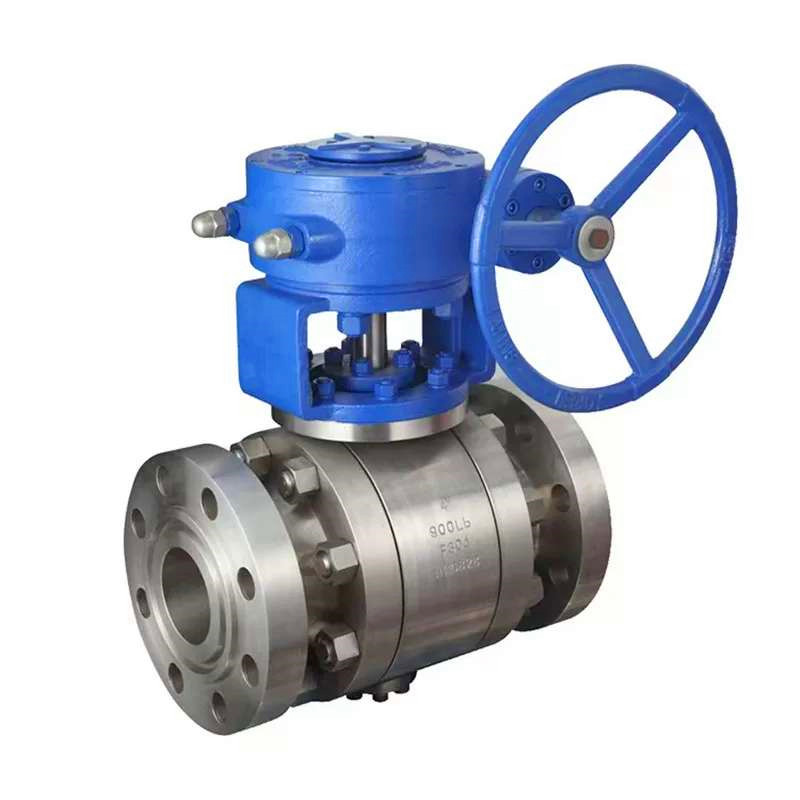 Kovácsolt rozsdamentes acél 3 részes karimás csonkos golyósszelepek