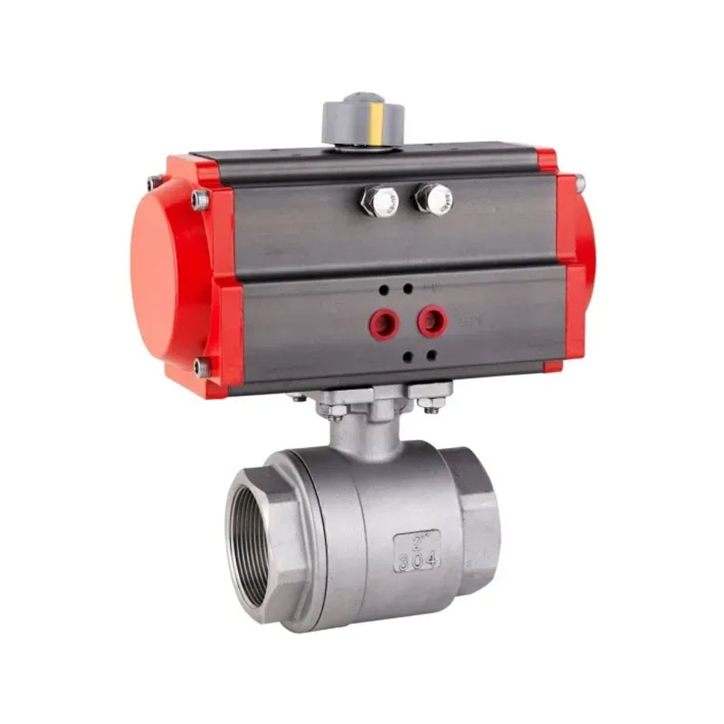 Stainless Steel Threaded 2-PC Pneumatic Ball Valve