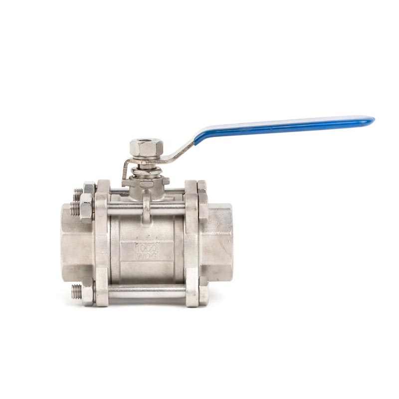 Stainless Steel Threaded 3-PC Ball Valve