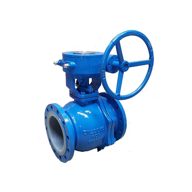 Gear Operated Cast Steel PTFE-PFA-Lined Ball Valves PN16
