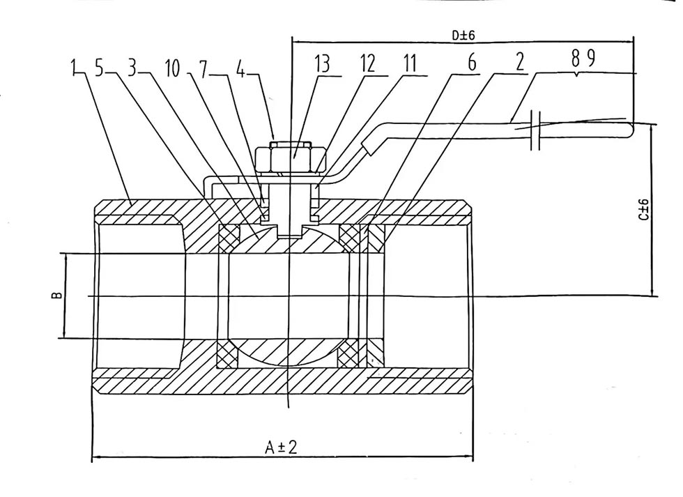 Forged Carbon 1PC Ball Valve
