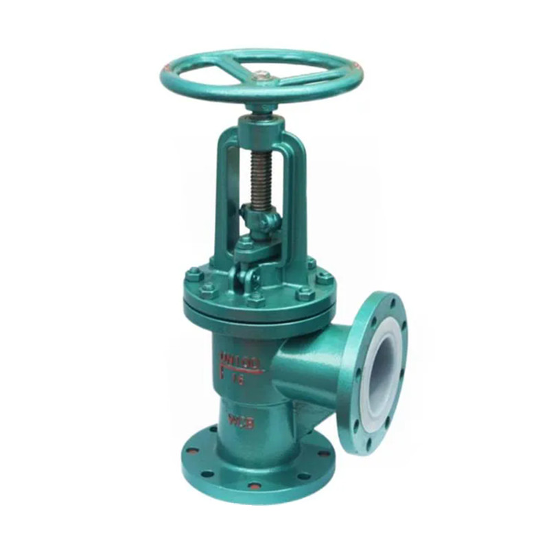 PTFE PFA bélelt szög típusú Globe szelep